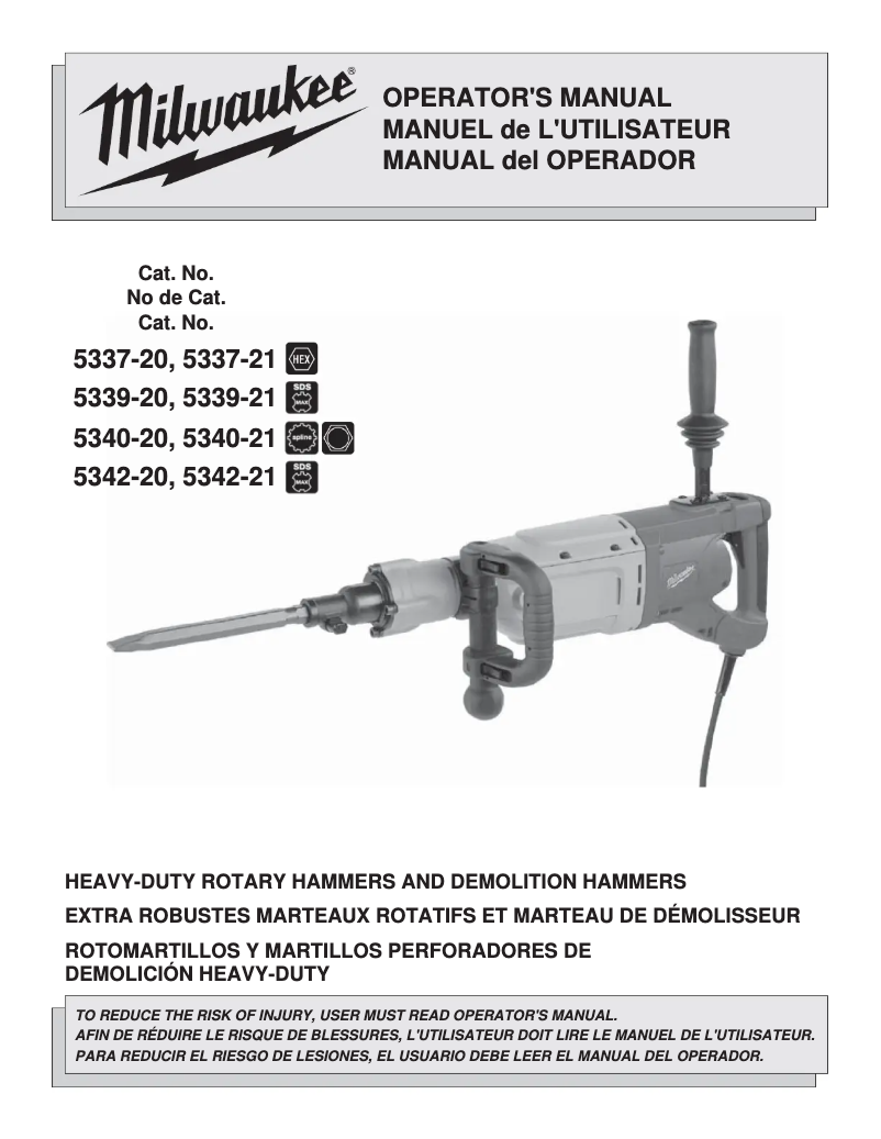 Page n°1 - Manuel utilisateur Milwaukee 5339-21