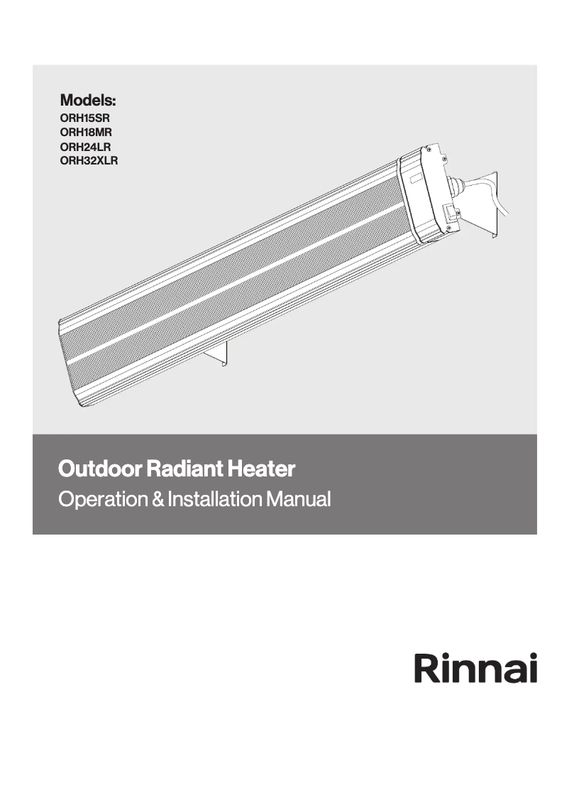 Page n°1 - Manuel utilisateur Rinnai ORH18MR