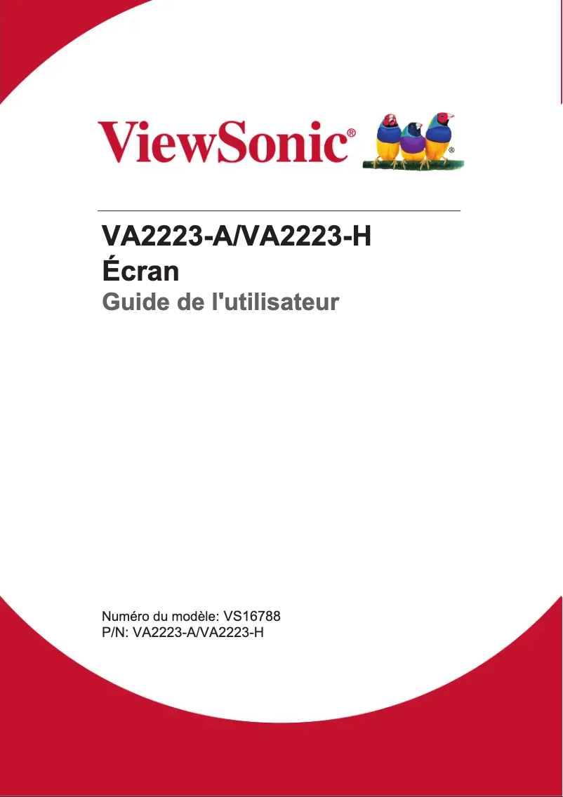 Página 1 del manual Manual de usuario Viewsonic VA2223-A