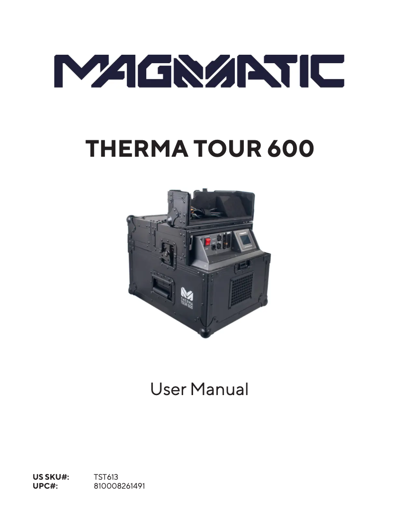 Page 1 de la notice Manuel utilisateur Elation Therma Tour 600