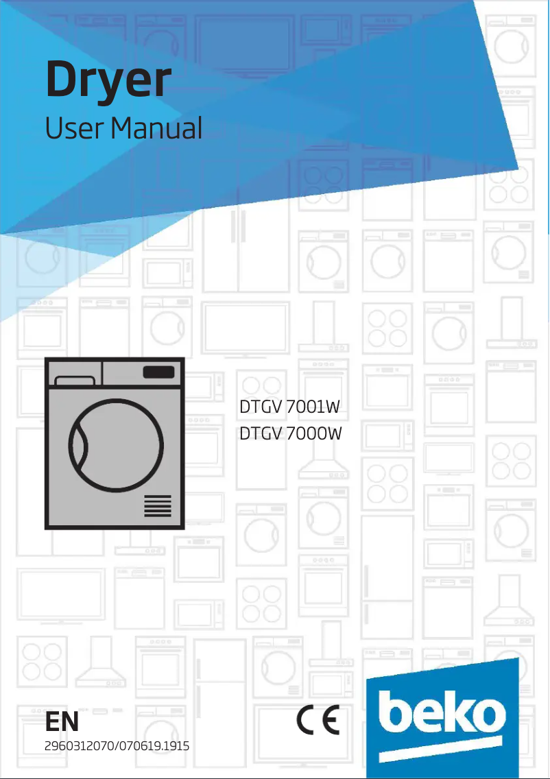 Page n°1 - Manuel utilisateur Beko DTGV7000W