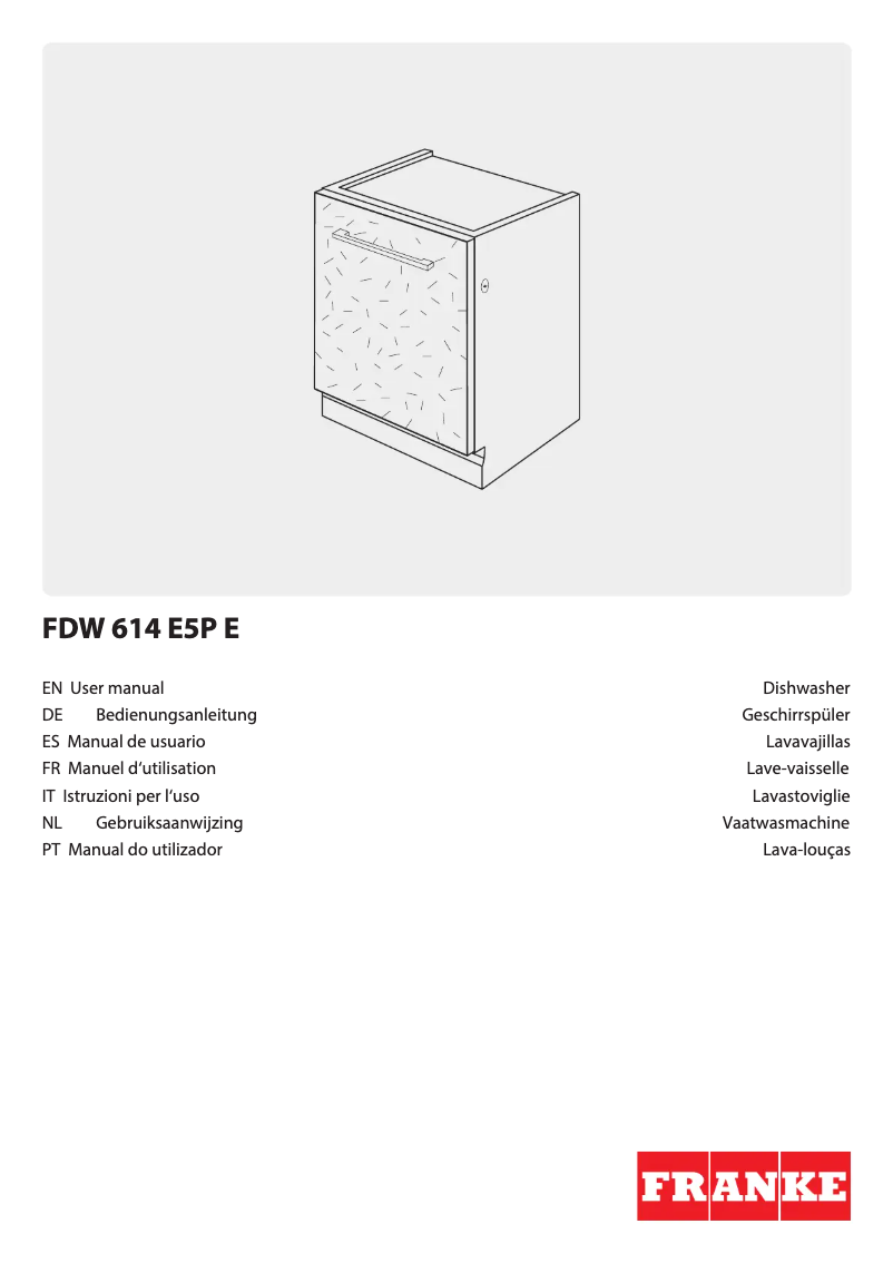 Page 1 de la notice Manuel utilisateur Franke FDW 614E5P E