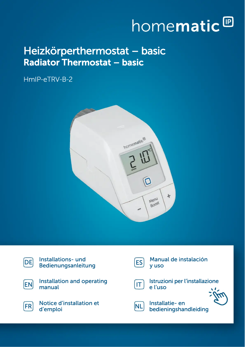 Page 1 de la notice Manuel utilisateur Homematic IP HmIP-eTRV-B