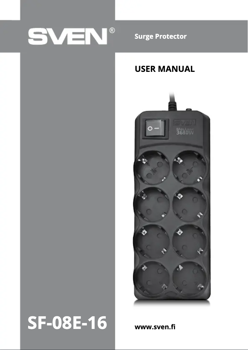 Image de la première page du manuel de l'appareil SF-08E-16