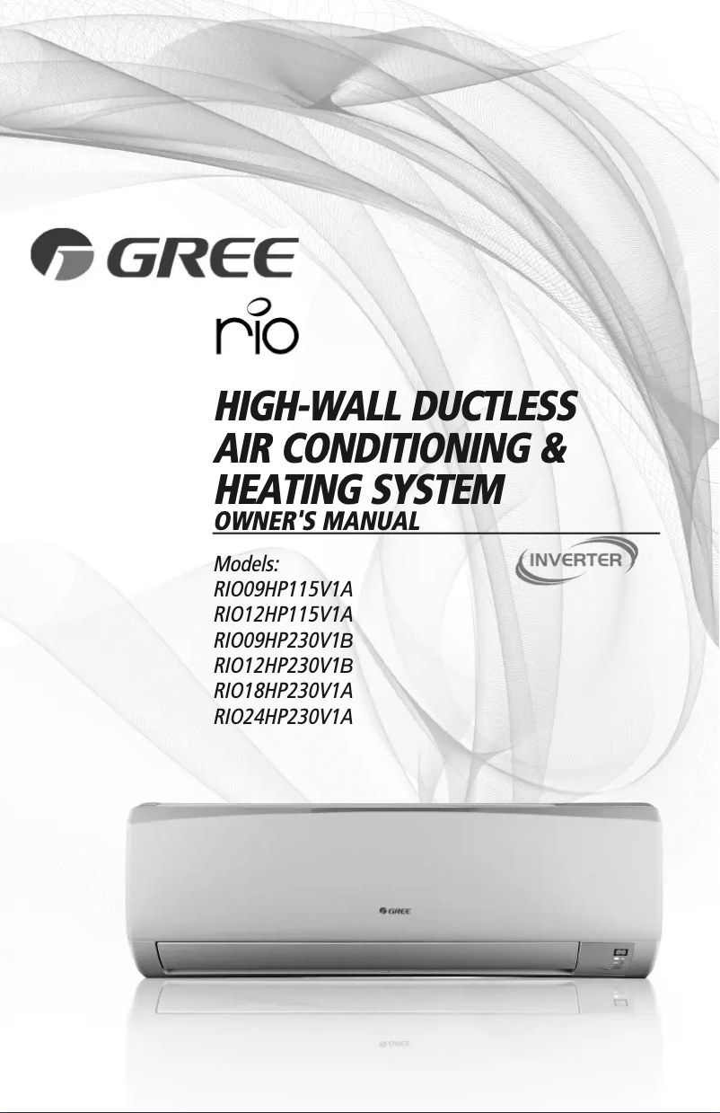 Page 1 de la notice Manuel utilisateur Gree RIO12HP230V1BH