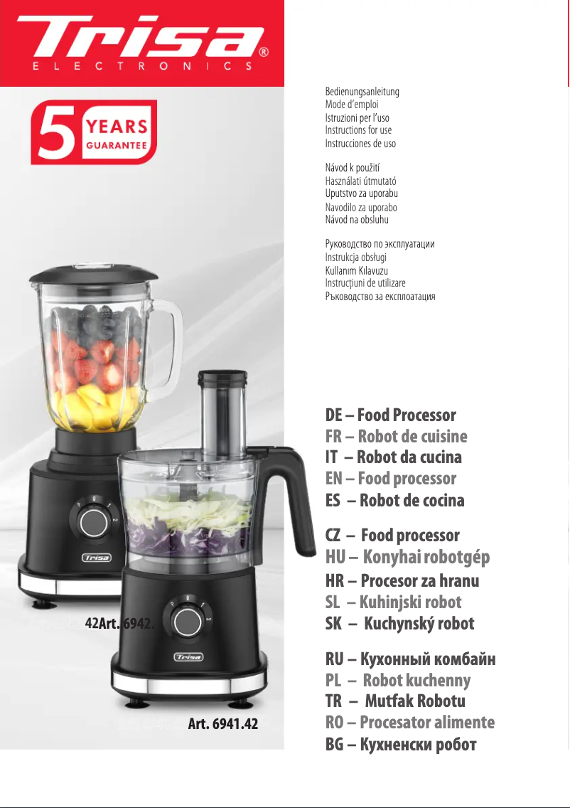 Image de la première page du manuel de l'appareil Slice 'n' Stir 6941.42