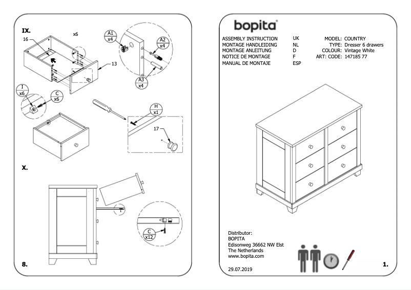 Page n°1 - Manuel utilisateur Bopita Country