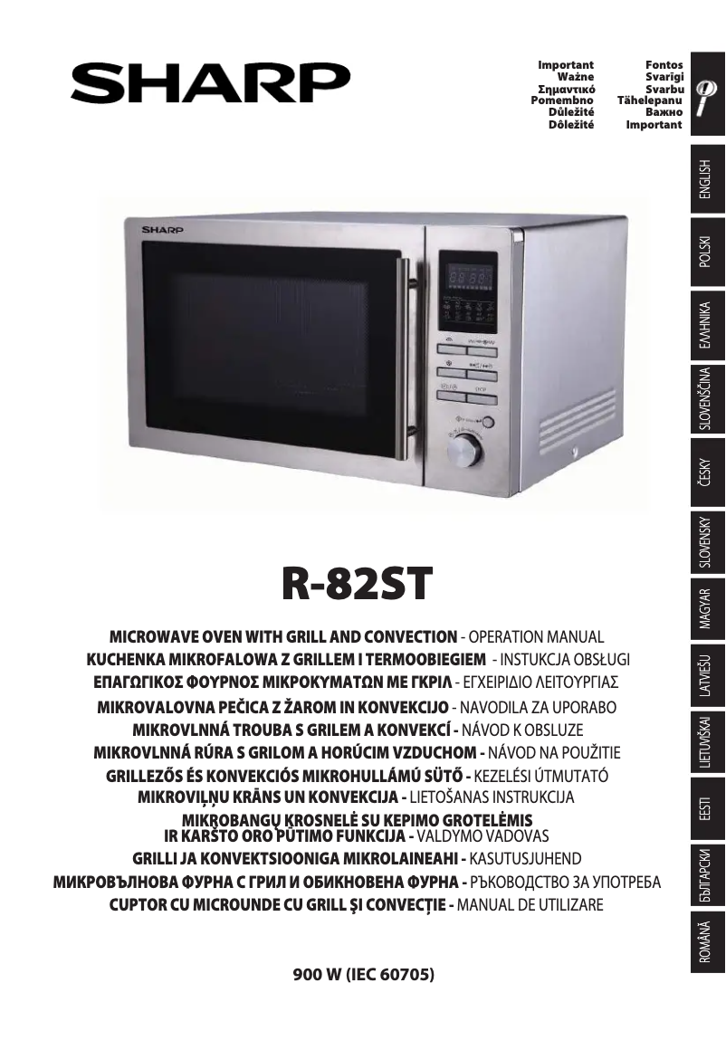 Page n°1 - Manuel utilisateur Sharp R-82STW