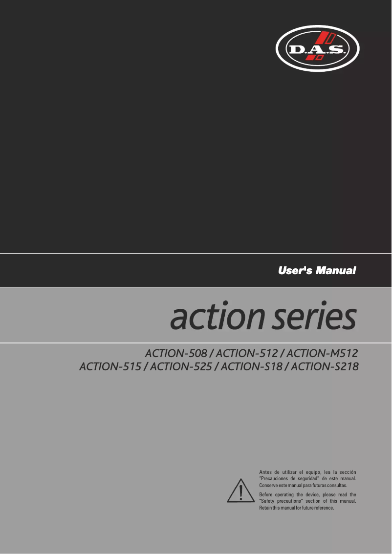 Image de la première page du manuel de l'appareil Action-S18