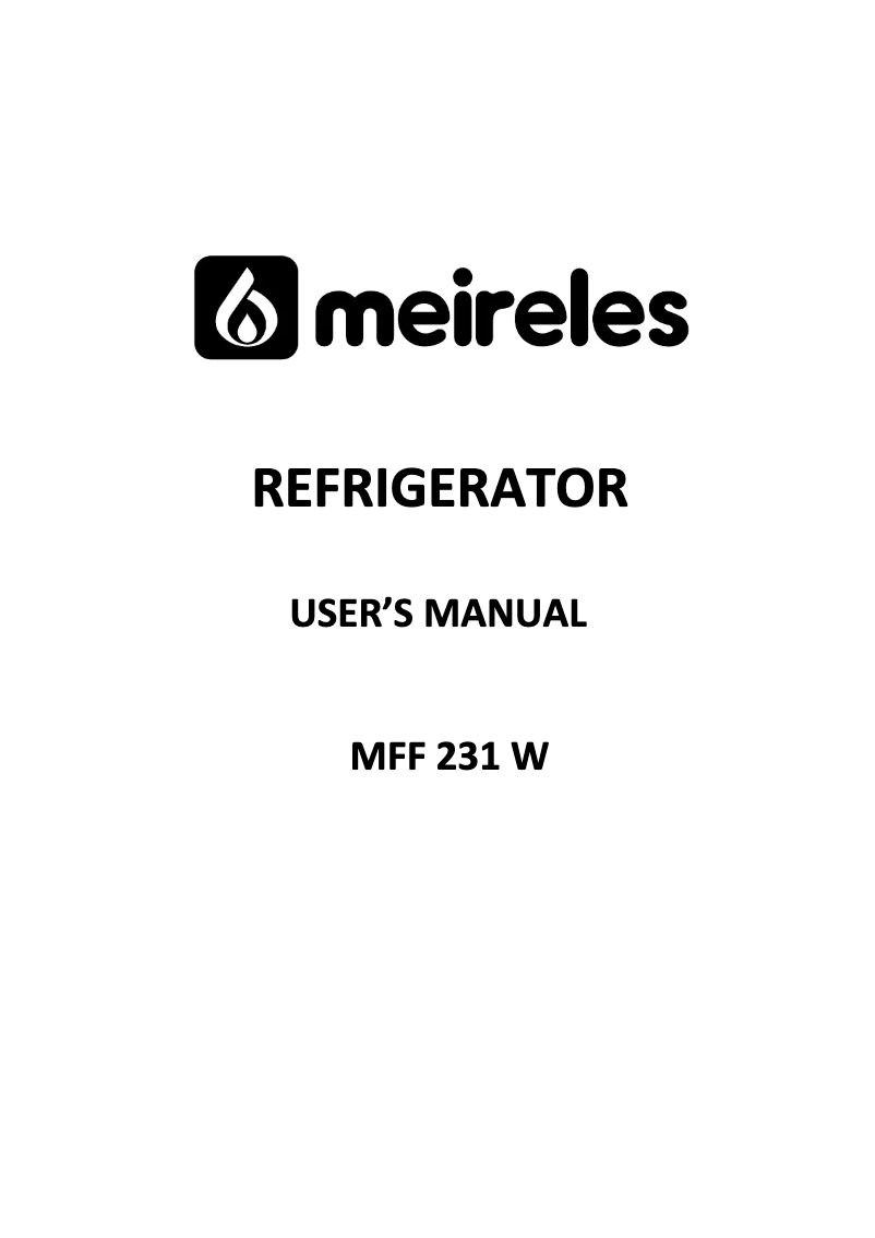 Image de la première page du manuel de l'appareil MFF 231 W