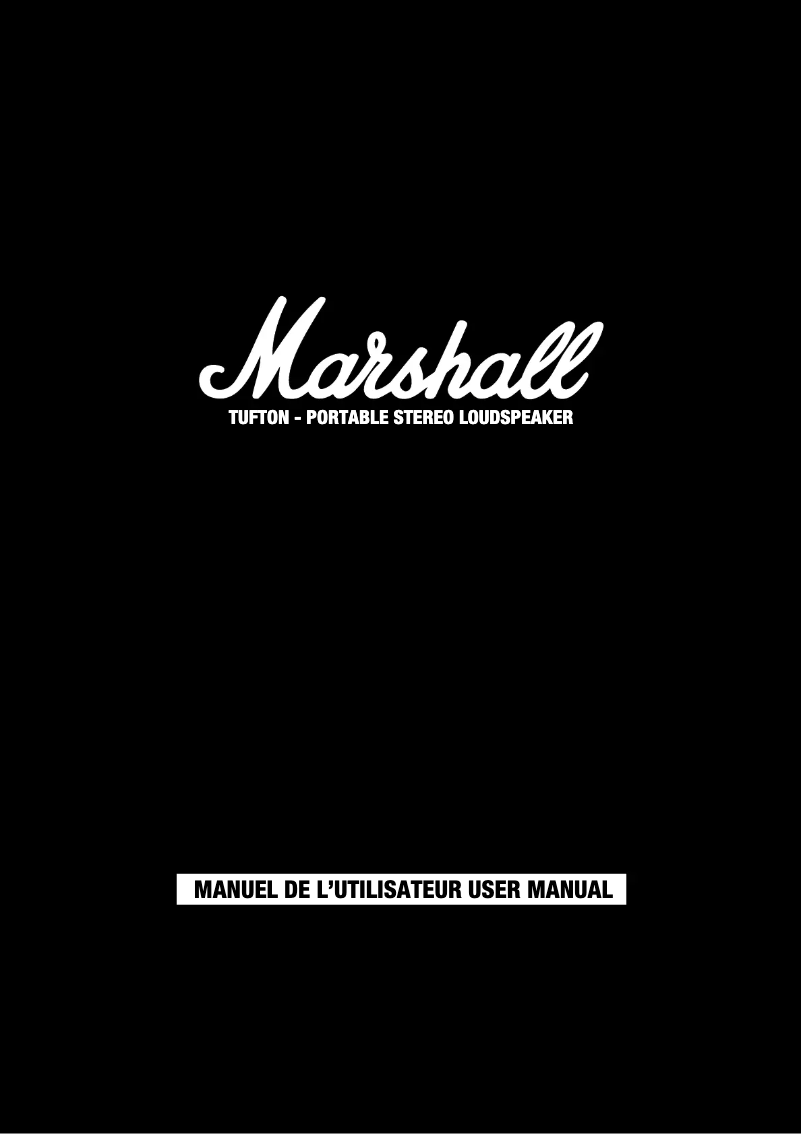 Page n°1 - Manuel utilisateur Marshall Tufton