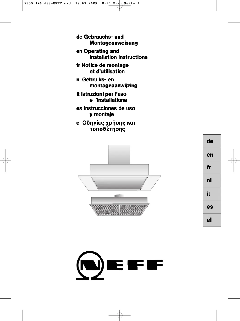 Page 1 de la notice Manuel utilisateur Neff D5875X0