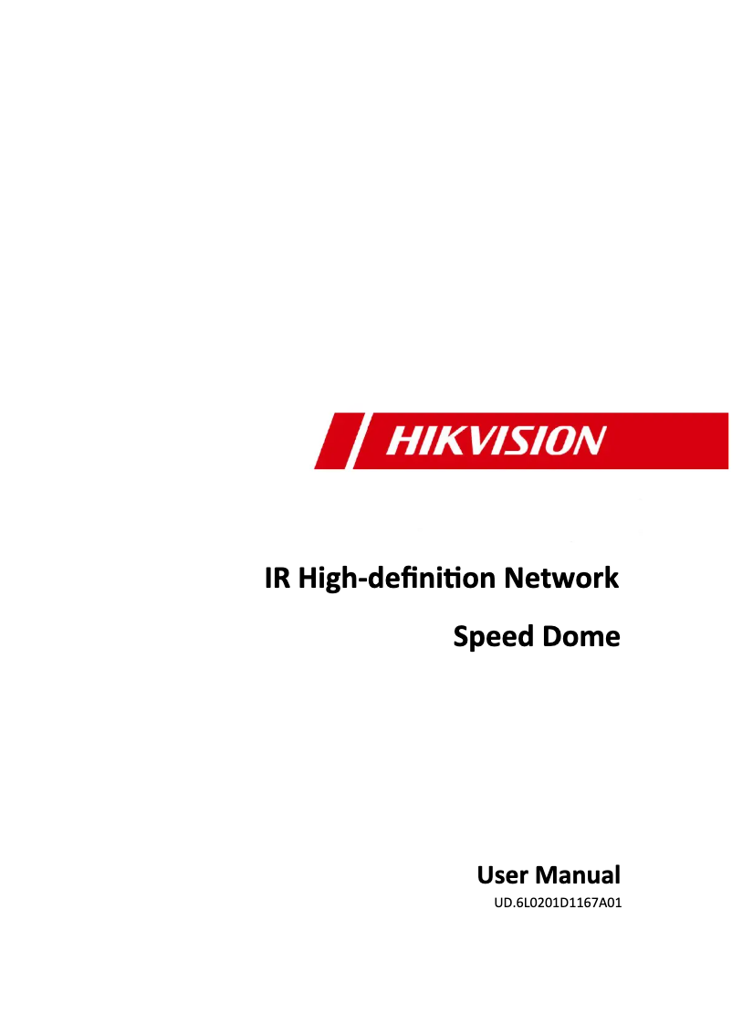 Page n°1 - Manuel utilisateur Hikvision DS-2DF7286-A