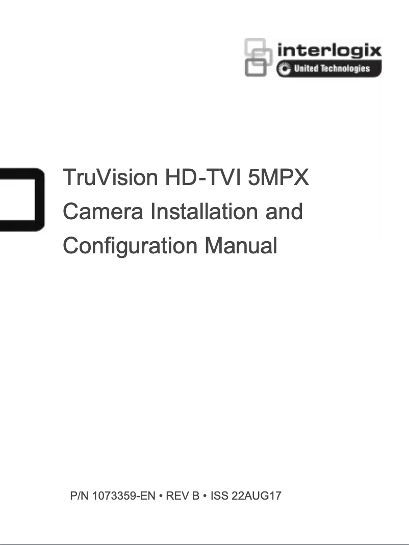 Page 1 de la notice Manuel utilisateur Interlogix TruVision TVD-4406