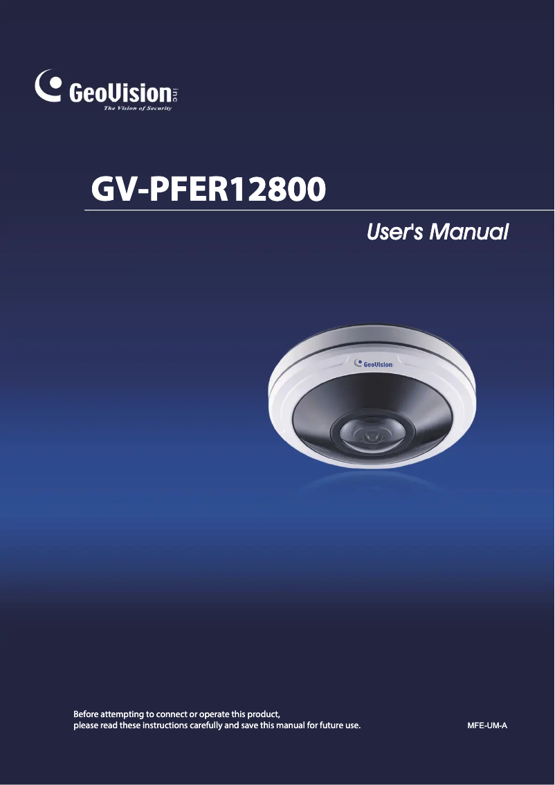Página 1 del manual Manual de usuario Geovision GV-PFER12800