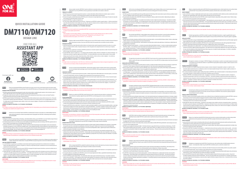 Page 1 de la notice Manuel utilisateur One for all DM 7120