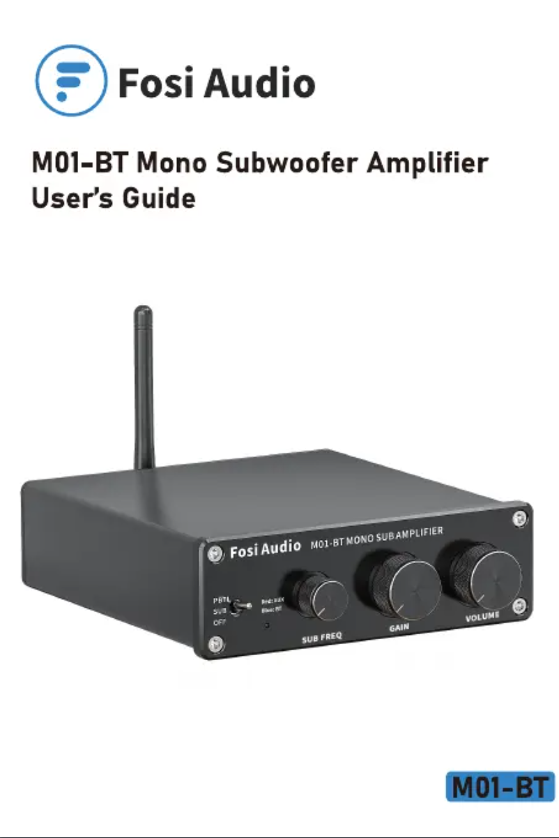 Page n°1 - Manuel utilisateur Fosi Audio M01-BT
