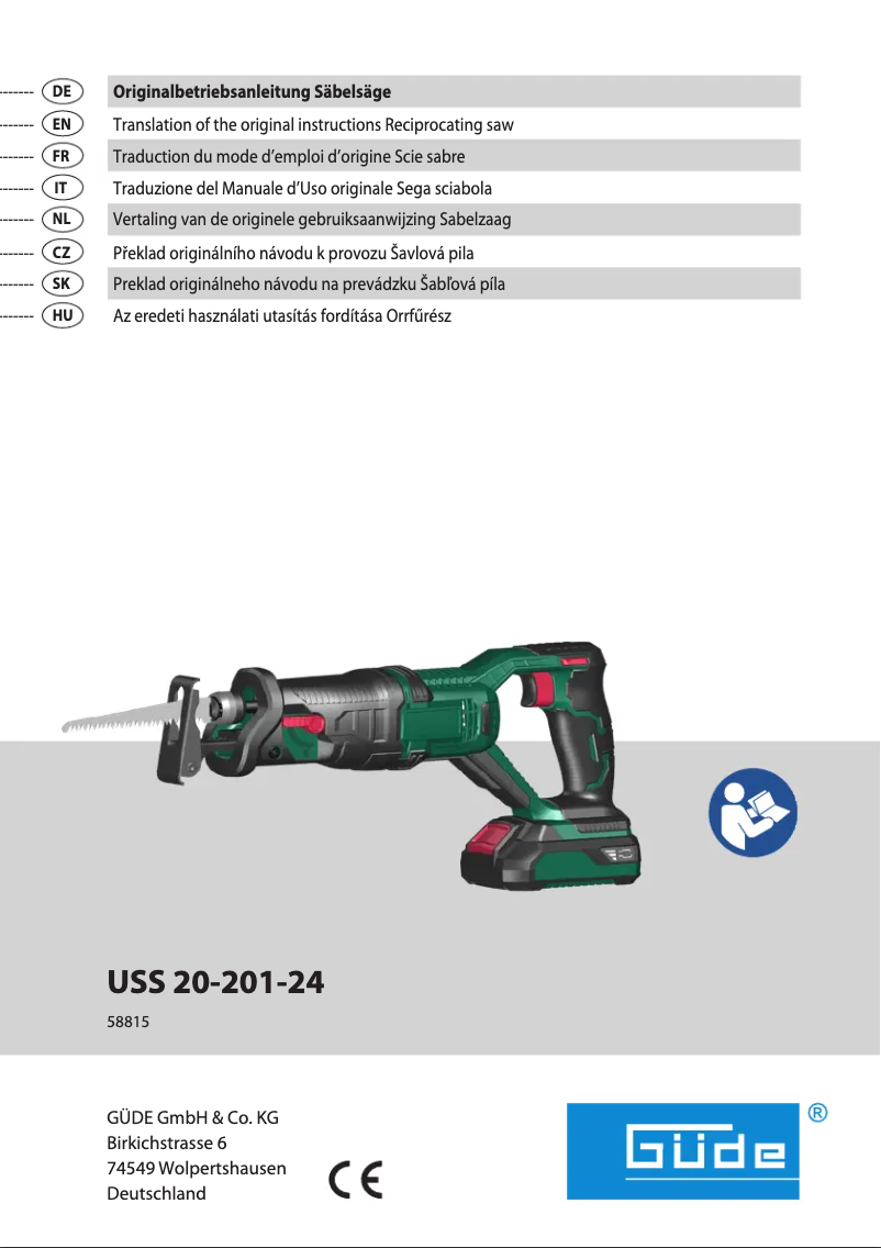 Page n°1 - Manuel utilisateur Güde USS 20-201-24
