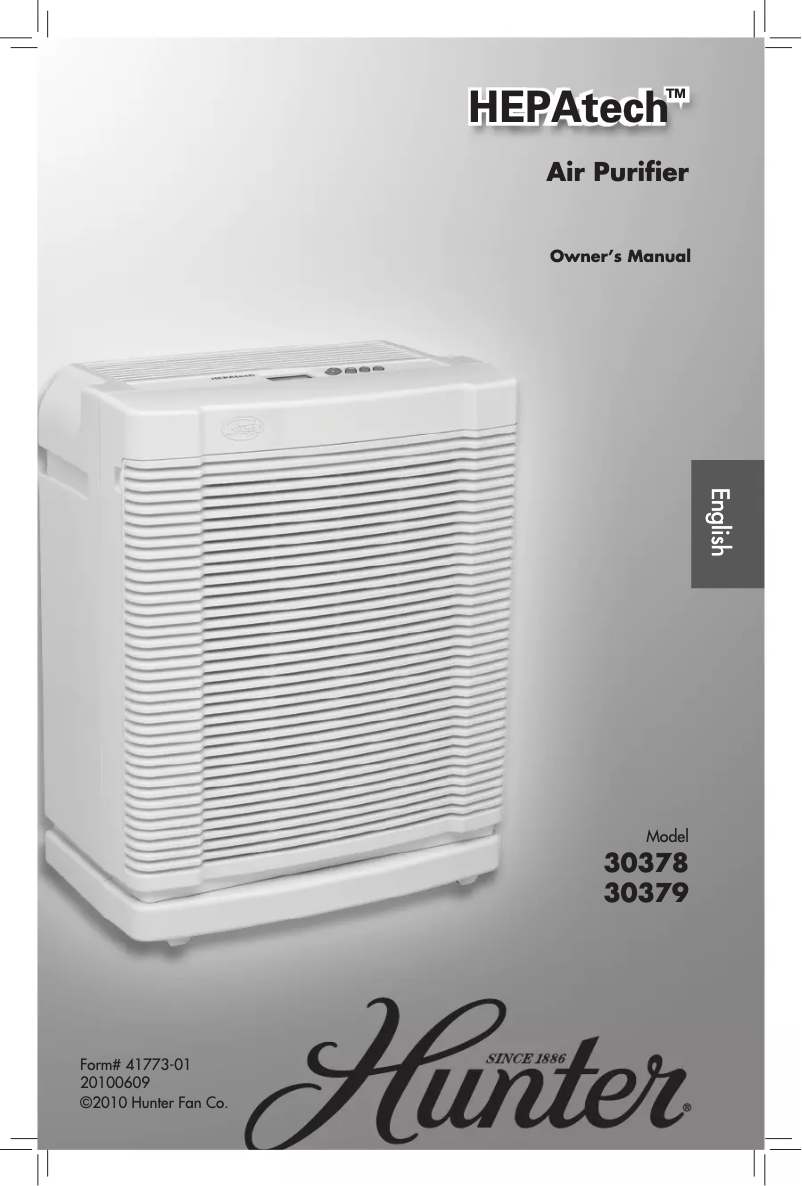 Página 1 del manual Manual de usuario Hunter HEPAtech 30378