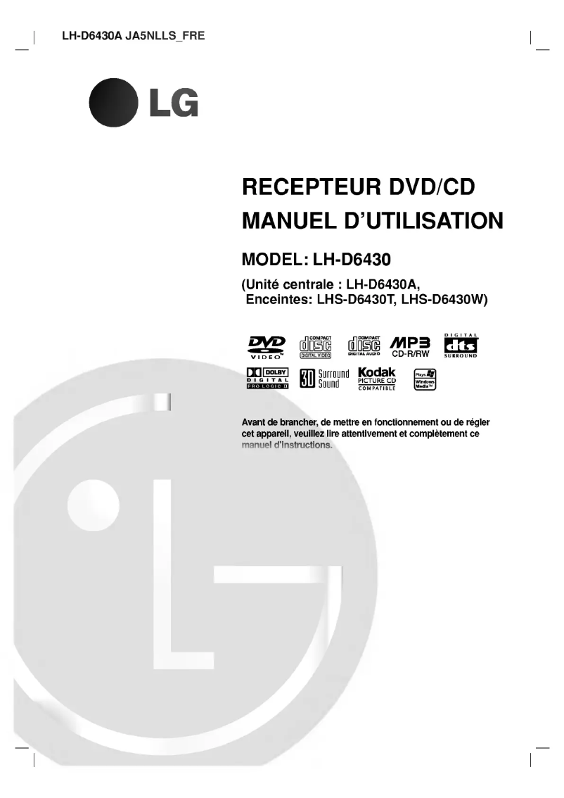 Página 1 del manual Manual de usuario LG LH-D6430A