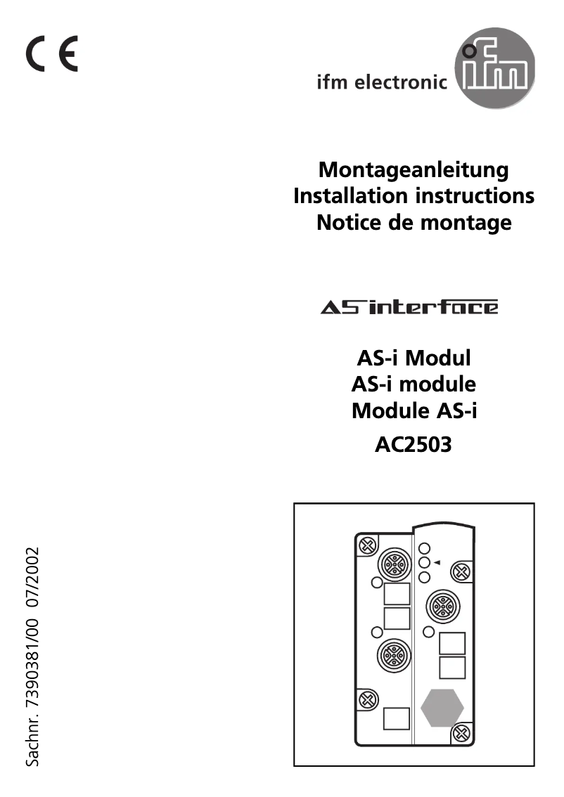 Image de la première page du manuel de l'appareil AC2503