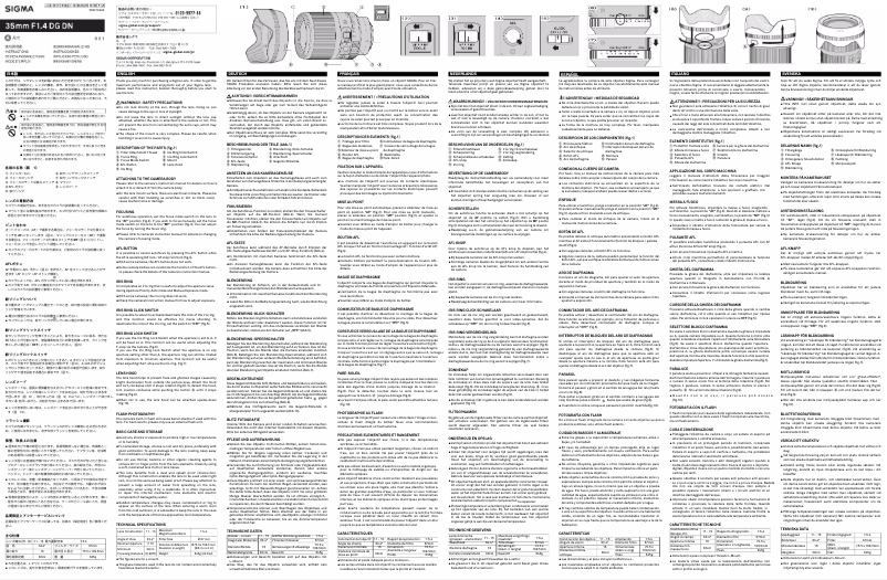 Image de la première page du manuel de l'appareil 35mm F1.4 DG DN