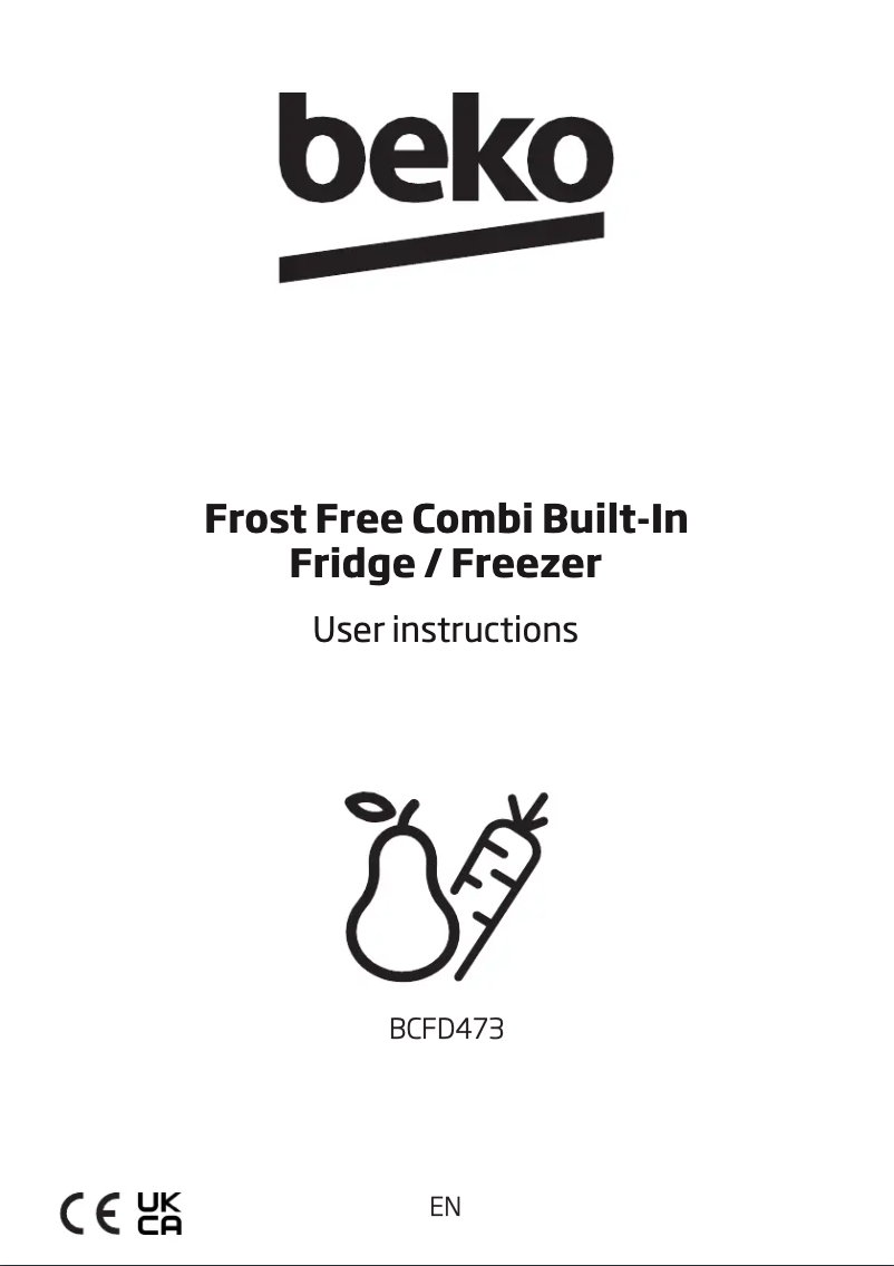 Page 1 de la notice Manuel utilisateur Beko BCFD473