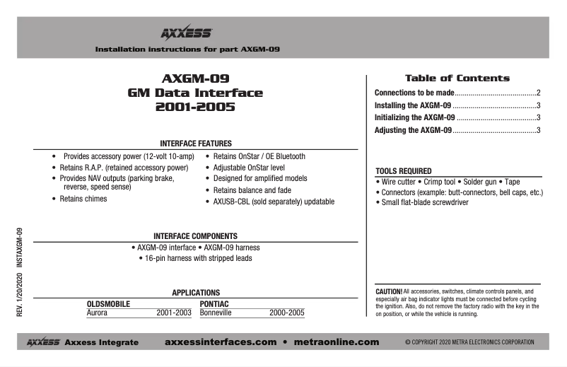 Página 1 del manual Manual de usuario AXESS AXGM-09