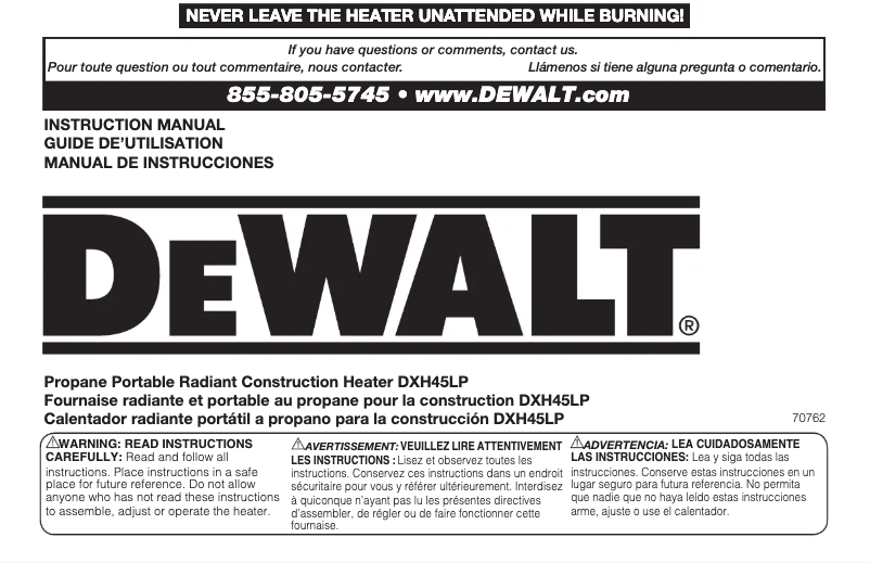 Página 1 del manual Manual de usuario DeWalt DXH45LP