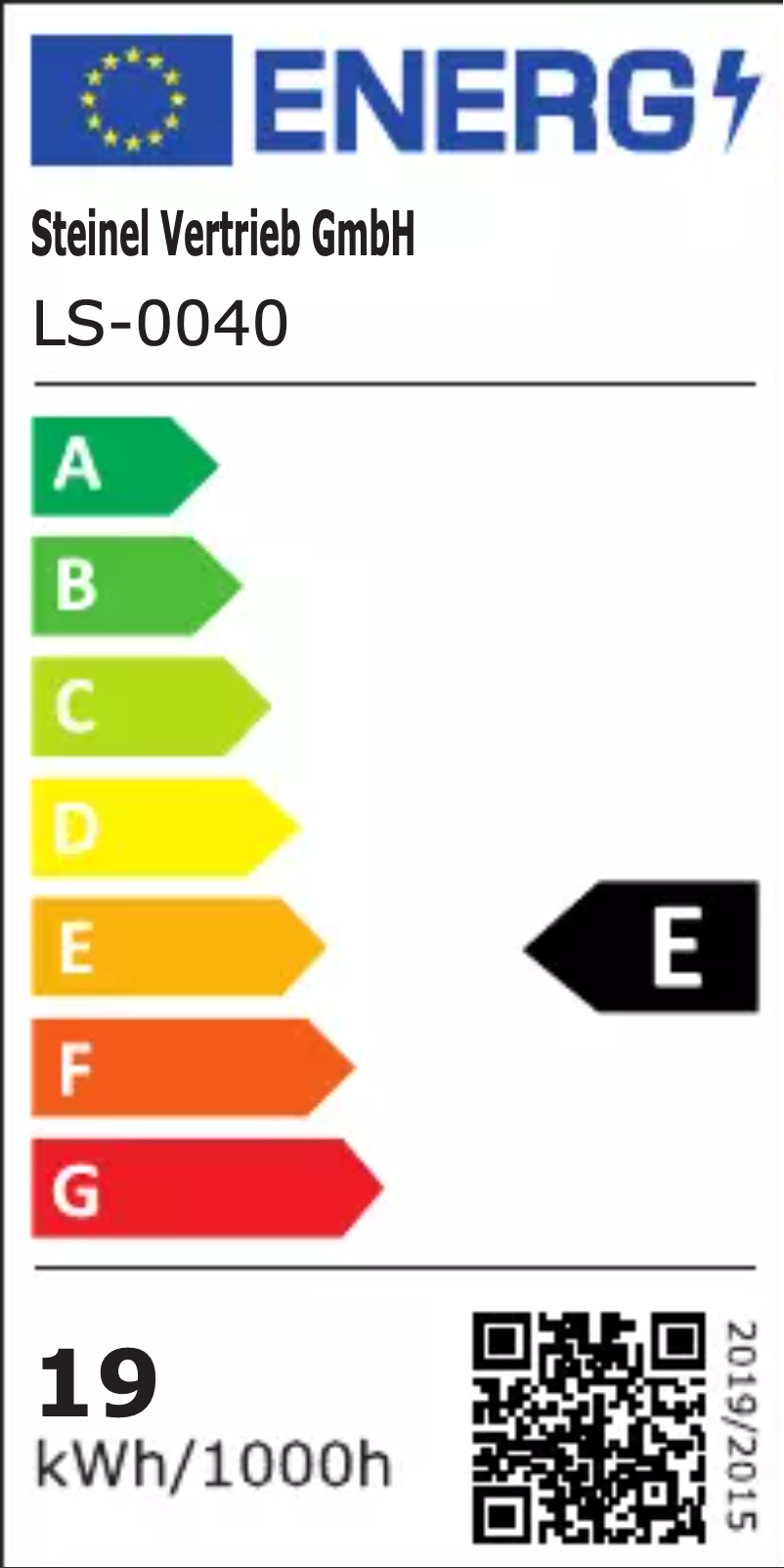 Page n°1 - Label énergétique Steinel XLED ONE S