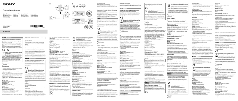 Page 1 de la notice Manuel utilisateur Sony MDR-XB55AP