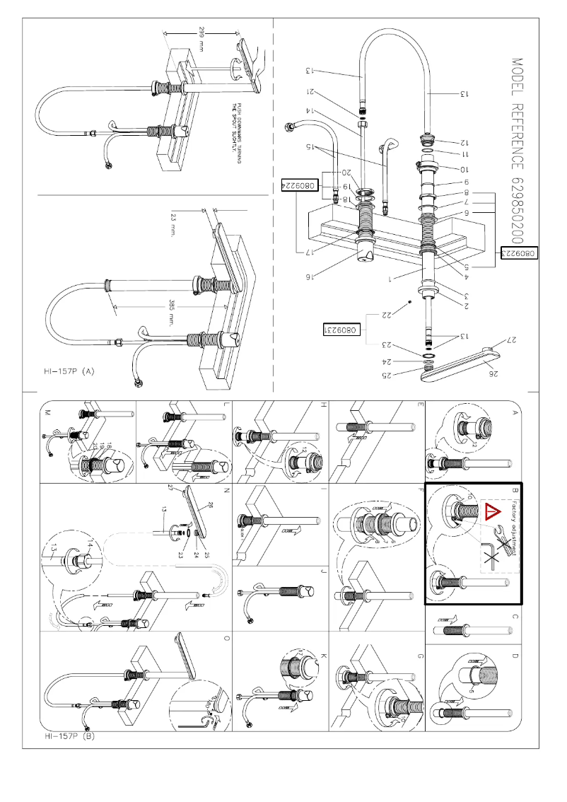 Page n°1 - Guide d'installation Teka FO 985