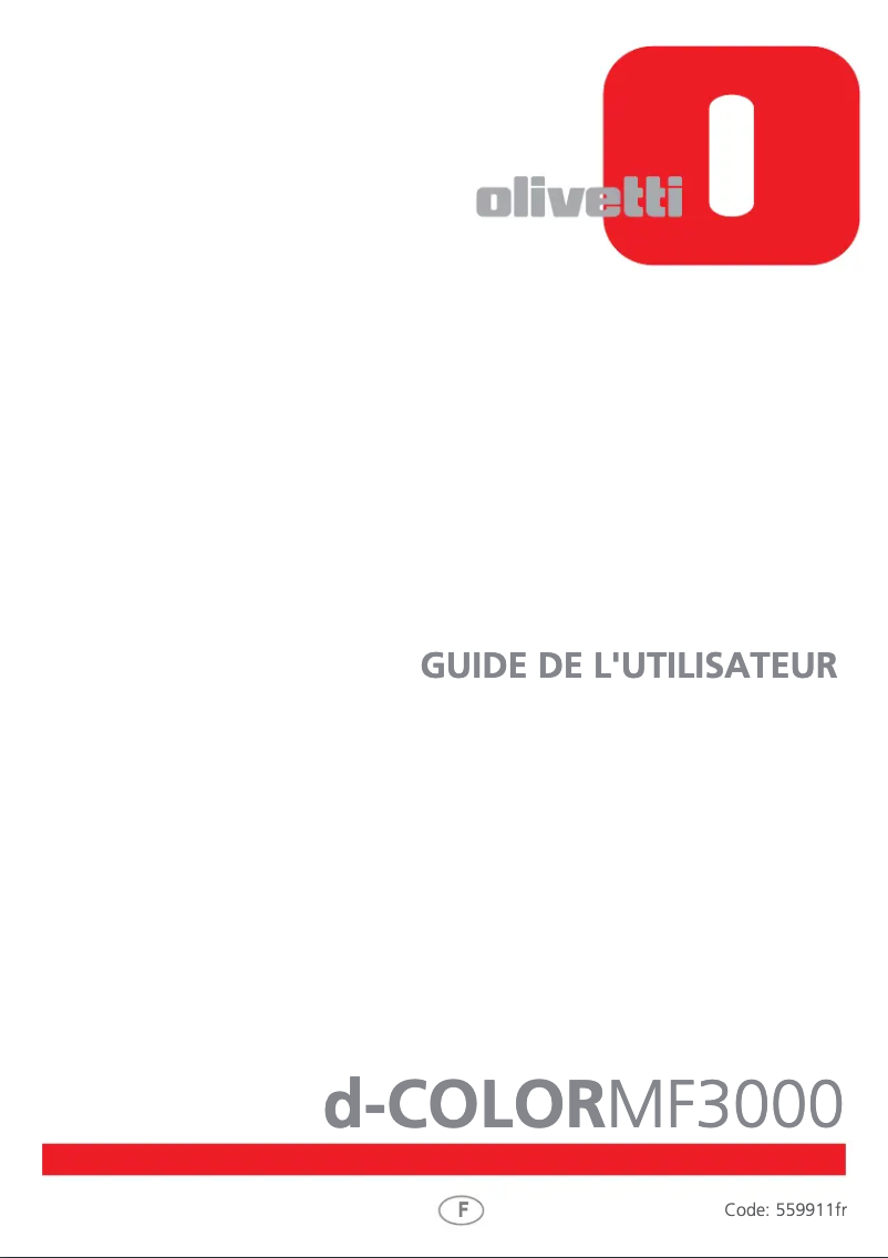 Image de la première page du manuel de l'appareil d-Color MF3000