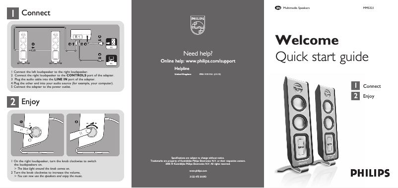 Page 1 de la notice Manuel utilisateur Philips MMS321