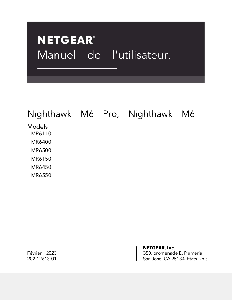 Página 1 del manual Manual de usuario Netgear Nighthawk M6 Pro MR6450