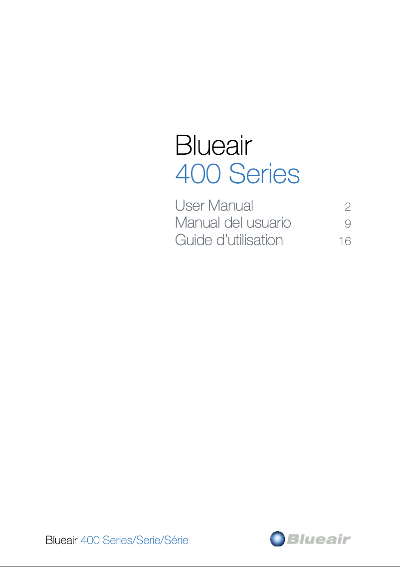 Page n°1 - Manuel utilisateur Blueair 450E