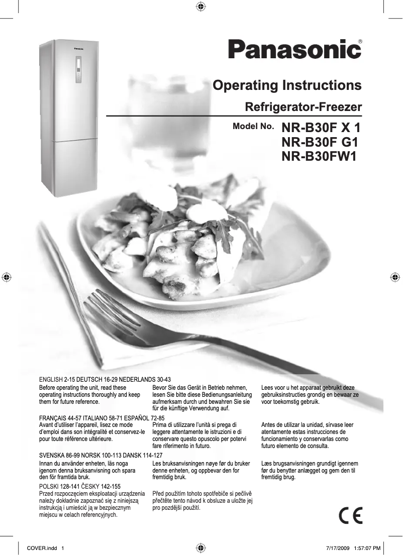 Page 1 de la notice Manuel utilisateur Panasonic NR-B30F