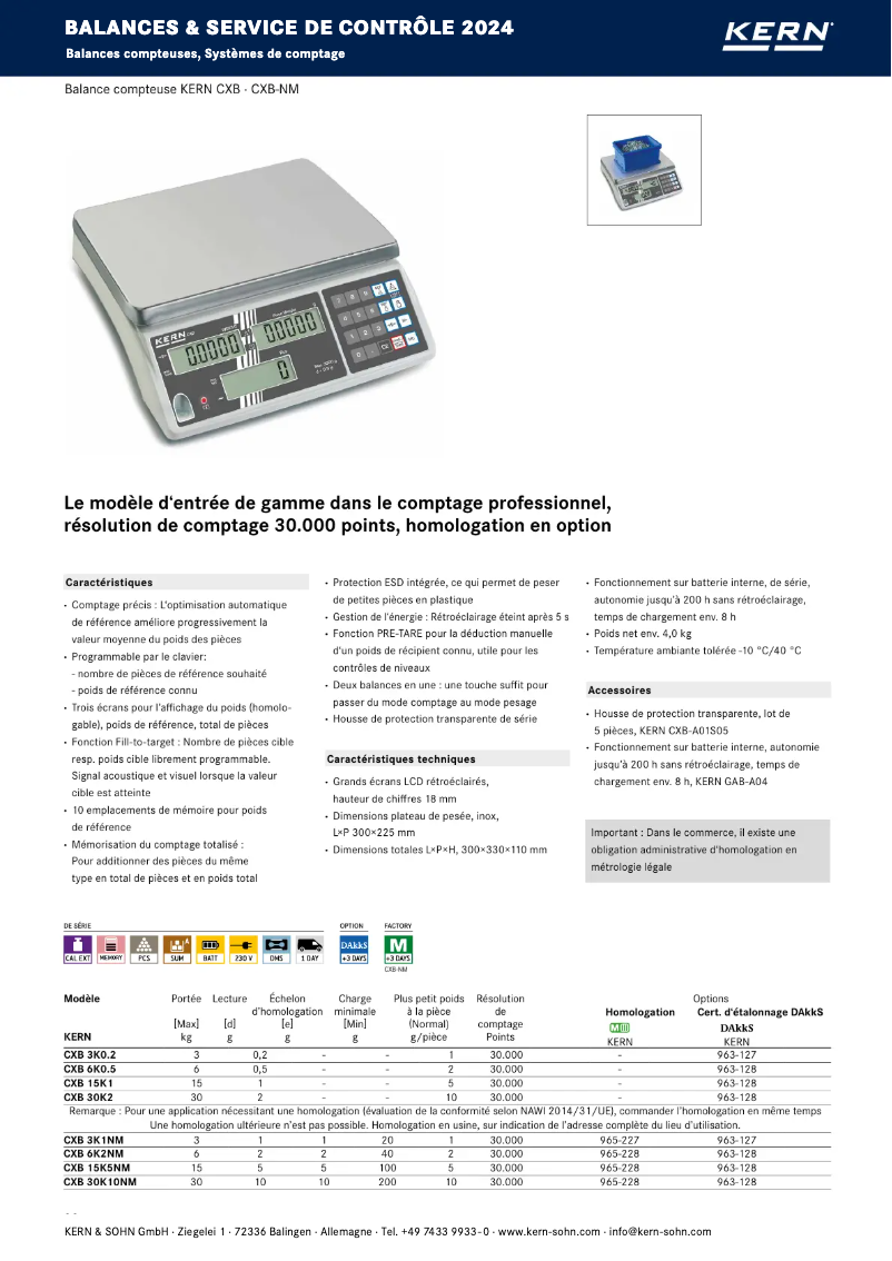 Page n°1 - Brochure Kern CXB 15K5NM