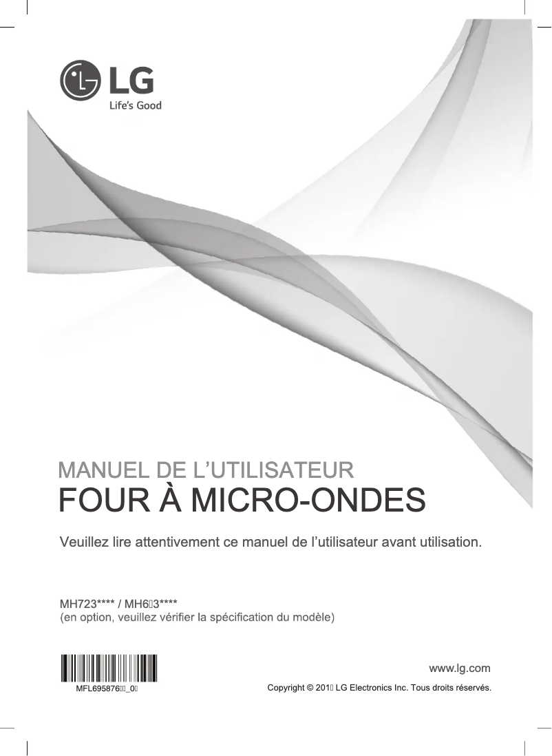 Page n°1 - Manuel utilisateur LG MH6535GIB