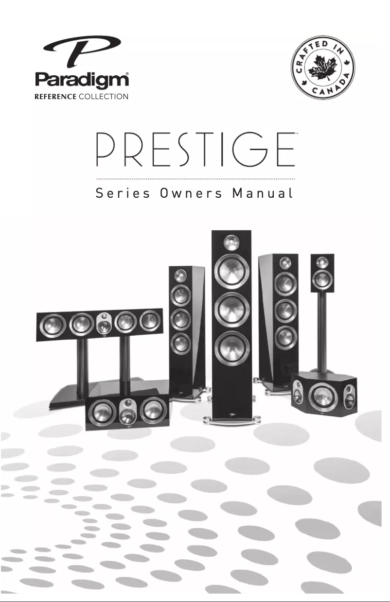 Page n°1 - Mode d'emploi Paradigm Prestige 95F