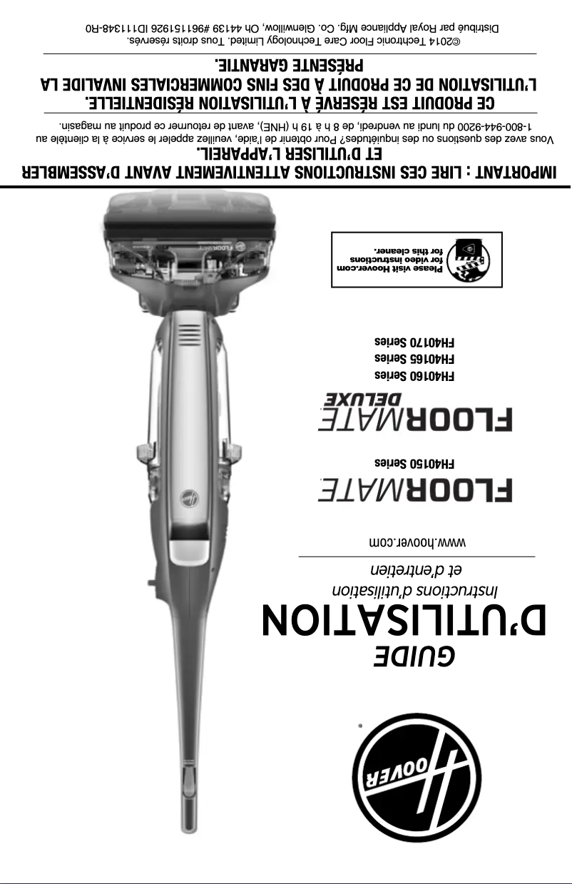 Image de la première page du manuel de l'appareil FloorMate FH40150