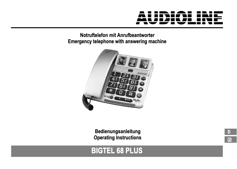 Página 1 del manual Manual de usuario Audioline BIGTEL 68 PLUS