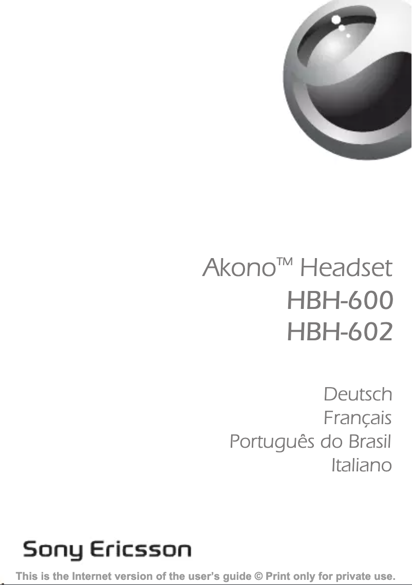 Image de la première page du manuel de l'appareil Akono HBH-600