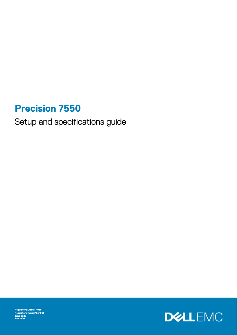Página 1 del manual Manual de usuario Dell Precision 7550