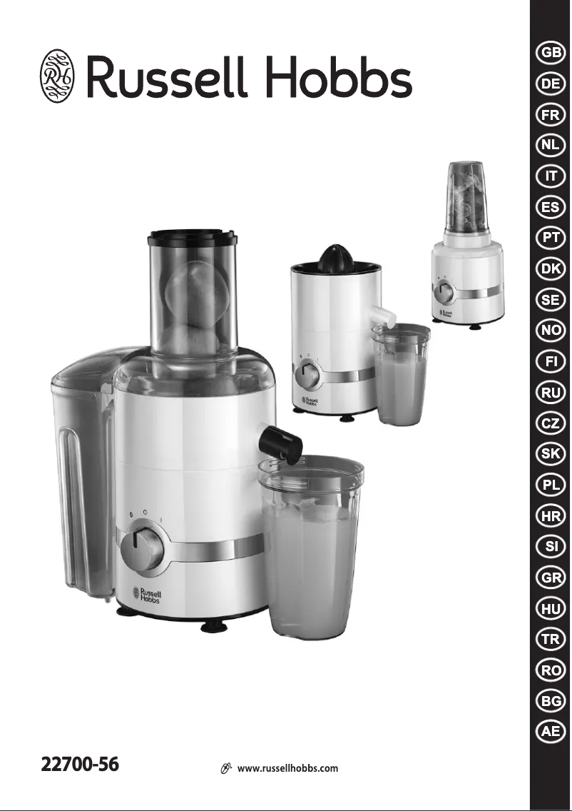 Page 1 de la notice Manuel utilisateur Russell Hobbs 22700-56