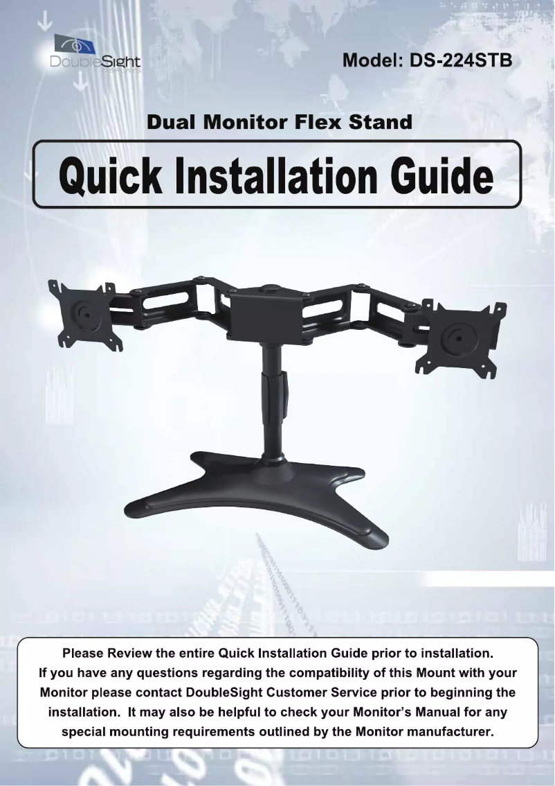 Page 1 de la notice Manuel utilisateur DoubleSight DS-224STB