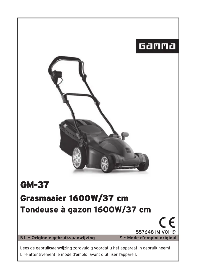 Page 1 de la notice Manuel utilisateur Gamma GM-37