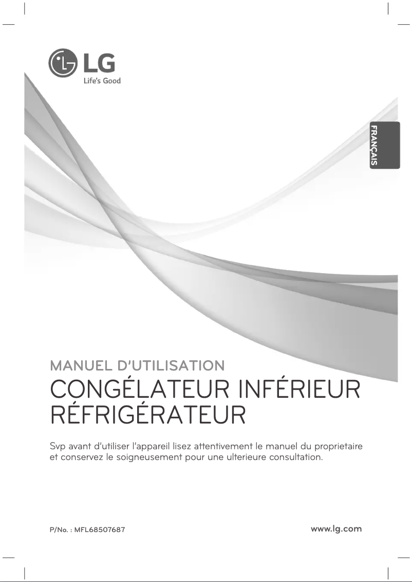 Page 1 de la notice Manuel utilisateur LG GR-J31FWKZL