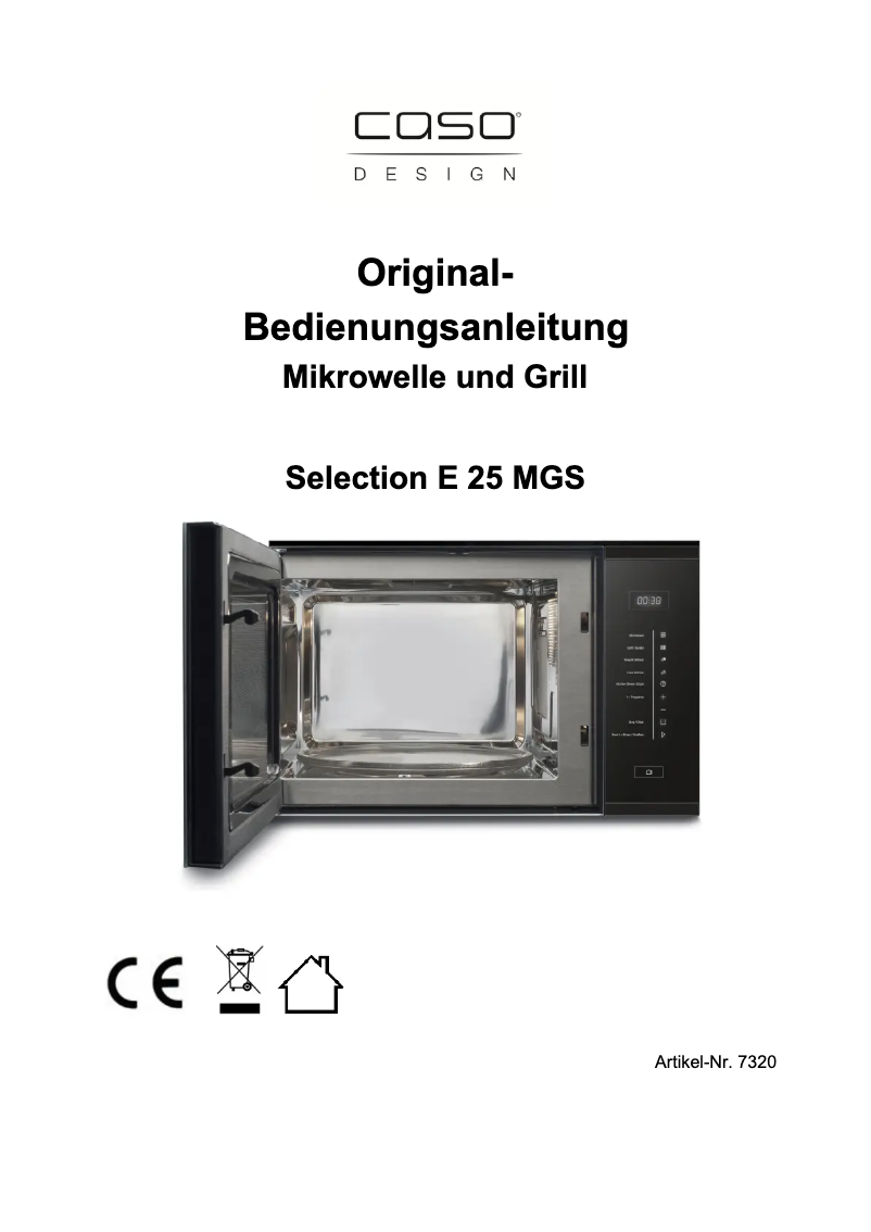 Image de la première page du manuel de l'appareil Selection E 25 MGS