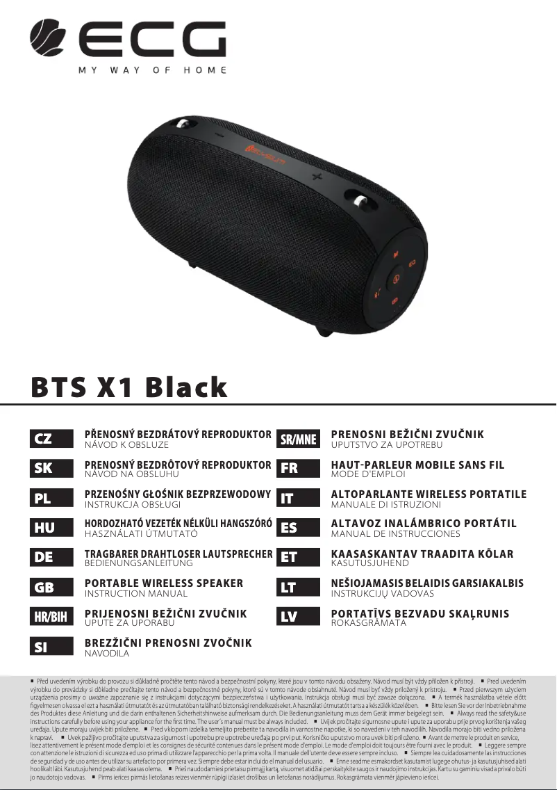 Page 1 de la notice Manuel utilisateur ECG BTS X1